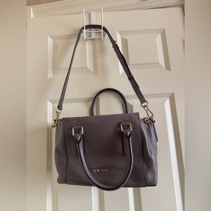 Marc By Marc Jacobs Grey/Nude/purple Leather Satchel